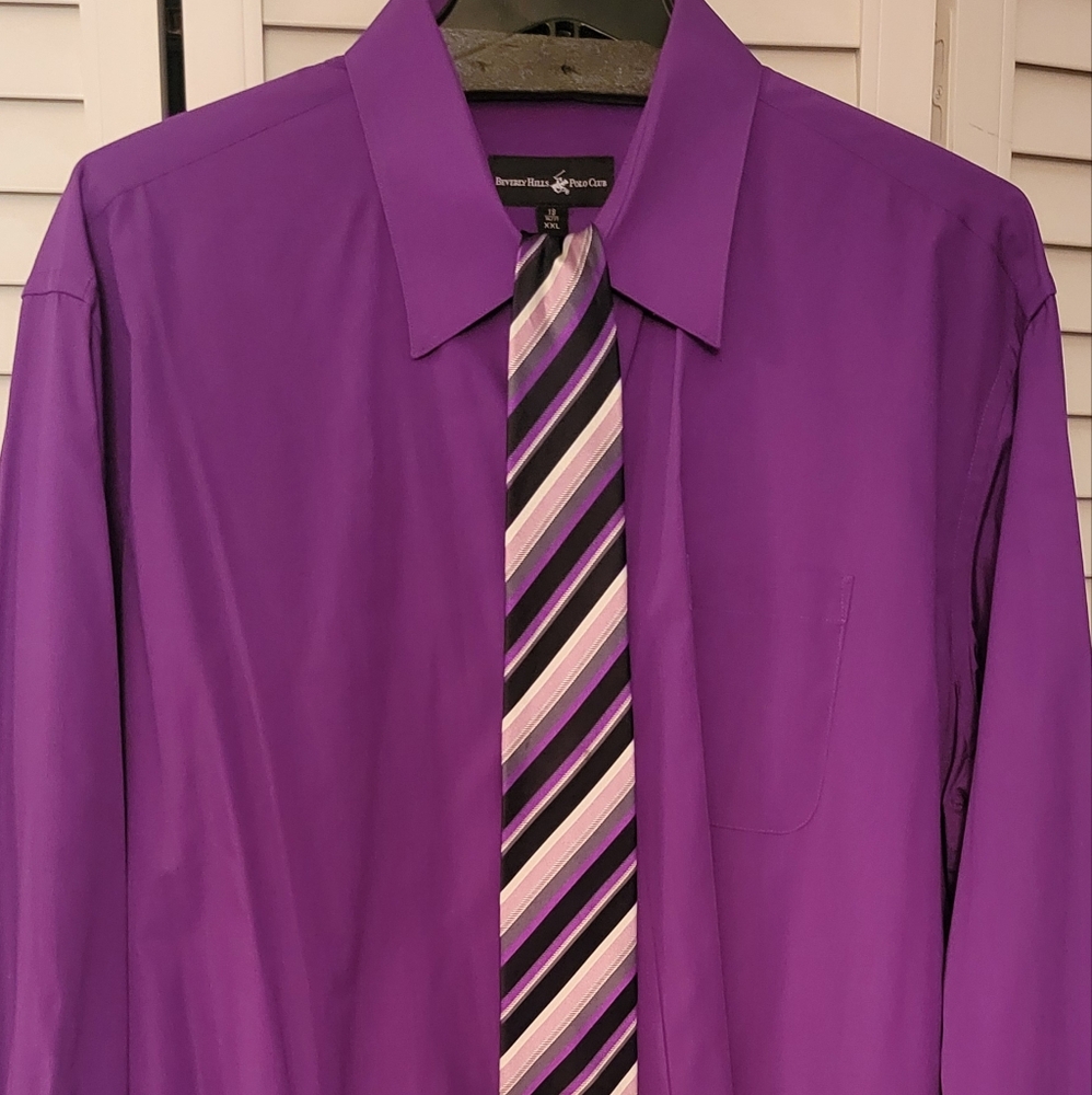 Beverly Hills Polo Club Purple and Black Suit